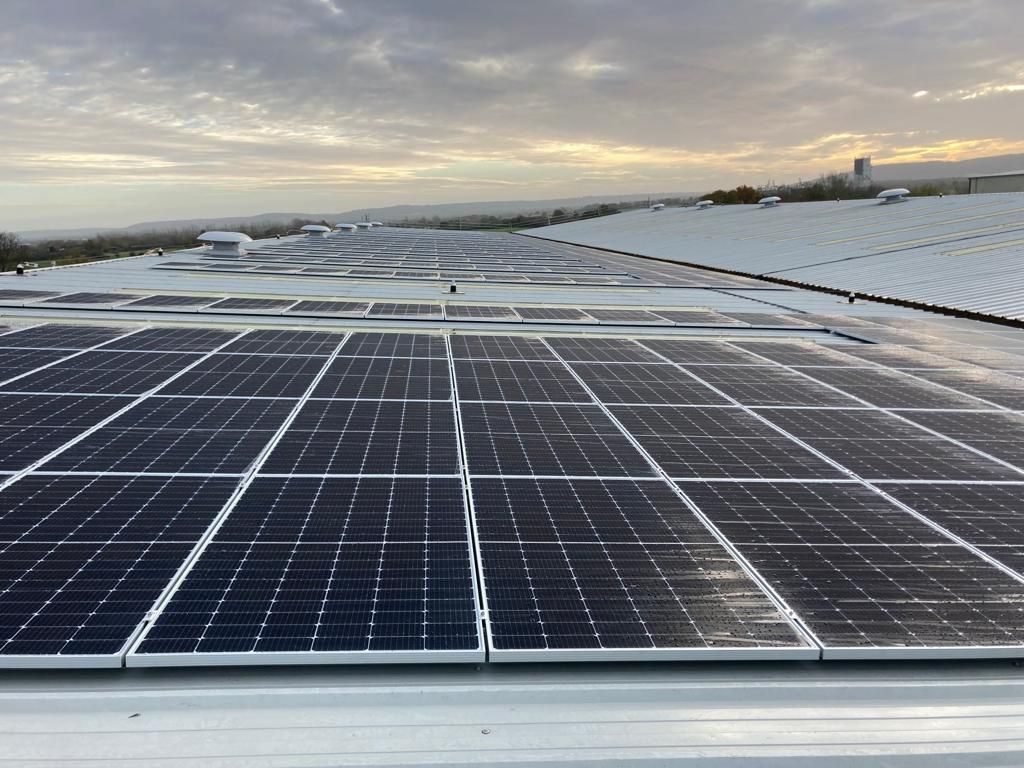SOLARFIELD commercial solar installation — Potato Cold Store, Shrewsbury